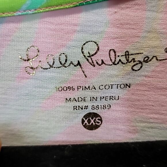 Lilly Pulitzer Tiki Palm Cotton Pastel Print Dress Size XXS - Picture 5 of 7
